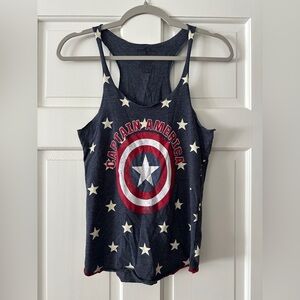 Universal Studios Marvel Captain America Racerback Tank Top Shirt